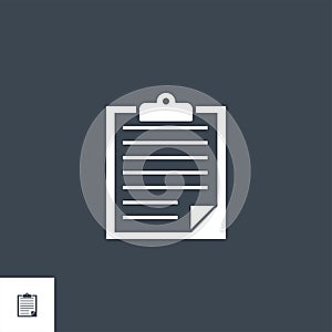 Clipboard related vector glyph icon.