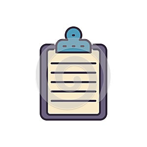 Clipboard related vector icon