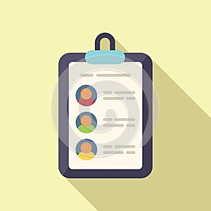 Clipboard target icon flat vector. Seo digital