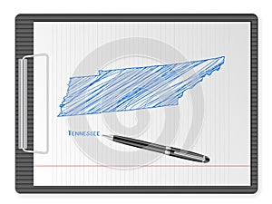 Clipboard Tennessee map