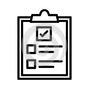Clipboard thin line line  icon