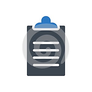 Clipboard vector glyph colour icon