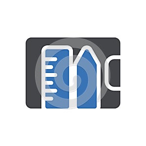 Clipboard vector glyph colour icon