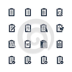 Clipboard icon set