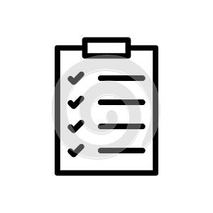 Clipboard vector thin line  icon