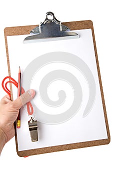 Clipboard and Whistle