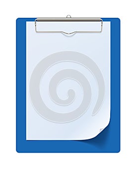 Clipboard with white sheet. Vector