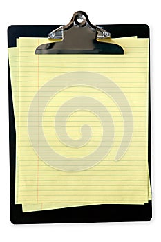 Clipboard with Yellow Notepaper