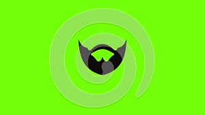 Clipped beard icon animation