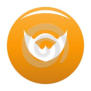 Clipped beard icon orange