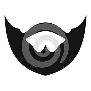 Clipped beard icon, simple style.