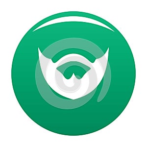 Clipped beard icon vector green