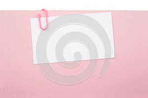 Clipped pink paper