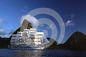 Clipper ship in St. Lucia