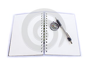 Clipping path this flie diary book on table office