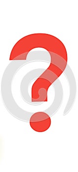 Clipping path. Plasticine question mark. Red question mark