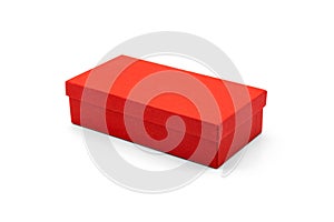 Clipping path red box on white background