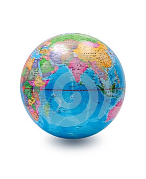 Clipping path World globe isolated on white background