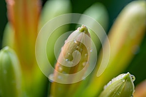 Clivia miniata, the Natal lily or Bush lily. Close up of flower Clivia miniata