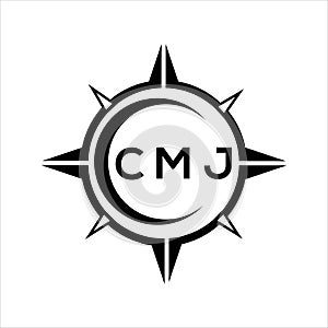 CLJ abstract technology circle setting logo design on white background. CLJ creative initials letter logo