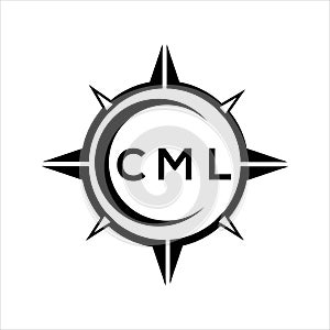 CLL abstract technology circle setting logo design on white background. CLL creative initials letter logo