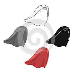 Cloak, single icon in cartoon style.Cloak, vector symbol stock illustration web.