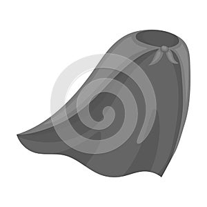 Cloak, single icon in monochrome style.Cloak, vector symbol stock illustration web.