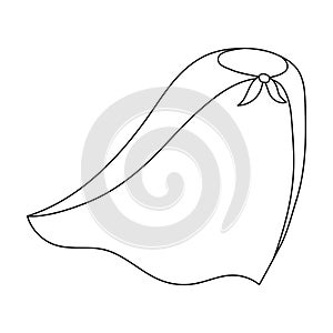 Cloak, single icon in outline style.Cloak, vector symbol stock illustration web.
