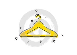 Cloakroom icon. Hanger wardrobe sign. Vector