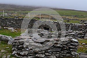 Clochan Beehive Huts in Southwestern Ireland