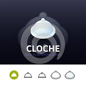 Cloche icon in different style