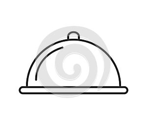 Cloche or Marmite. Simple vector icon. Contour illustration for websites and apps, stickers and stickers photo
