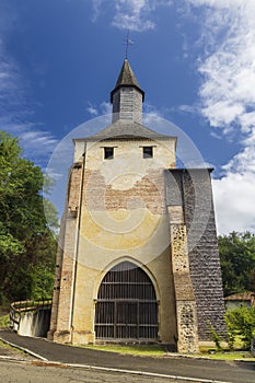 Clocher porche de Mimizan, UNESCO site, Camino de Santiago, New Aquitaine, France photo