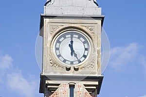 Clock above train station in Ghent, Belgium