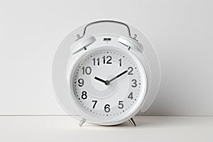 Clock alarm classic white morning hour deadline minute retro timer bell time