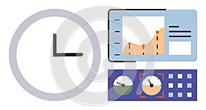Time Management and Data Analysis with Charts, Clock, and Dashboard Elements
