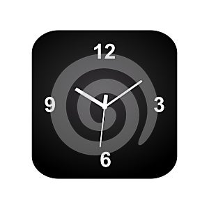 Clock with arrow icon, history symbol, logo illustration - for stock