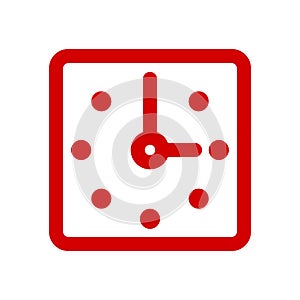 Clock with arrow icon, history symbol, logo illustration - vector