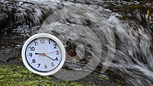 Clock on a bed rock