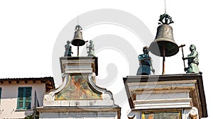 Clock and Bell Tower in Brescia - Piazza della Loggia Lombardy Italy