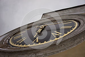 The clock on the bell tower. Nilo-Stolobenskaya Deserts.