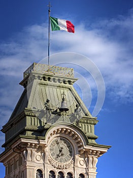 The Clock and Bell Tower in Trieste