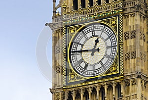 Clock of Big Ben close up, London