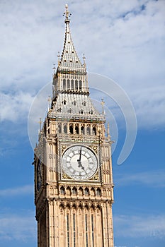 Clock Big Ben (Elizabeth tower) at 5 oâ€™clock