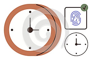 Clock with Biometric Security Concept for Time Management and Authentication Systems