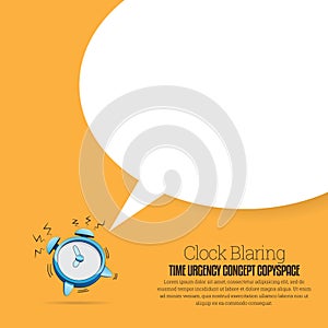 Clock Blaring Copyspace
