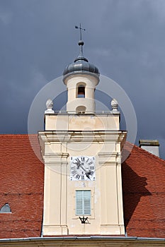 Clock on building's tower