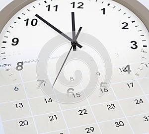 Clock and calendar