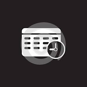 clock calendar icon. Simple element illustration. Business icons universal for web and mobile