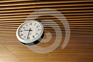 Clock on a ceiling
